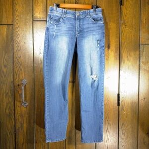 Democracy Distressed Straight Leg Jeans (8)